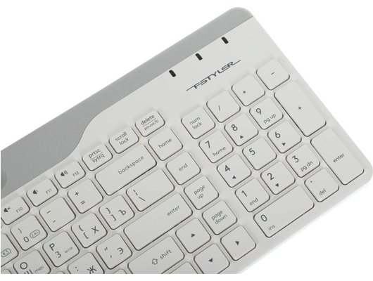 Клавиатура беспроводная A4Tech Fstyler FBK25 белый/серый (FBK25 WHITE)